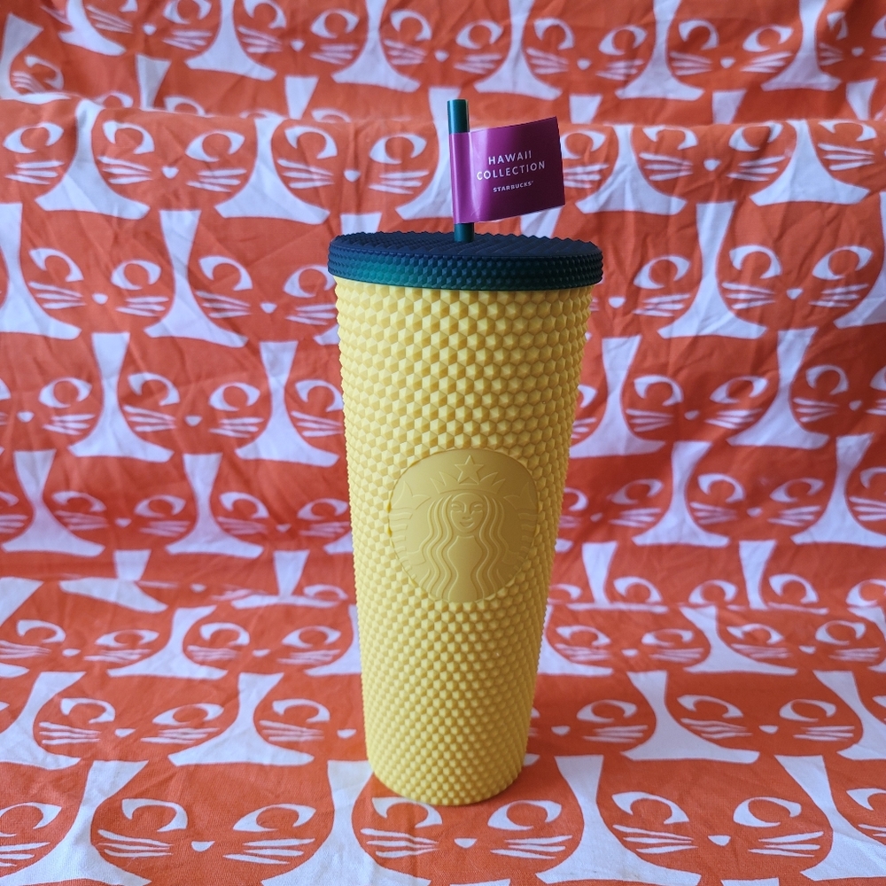 Starbucks Hawaii Hawaiian venti cold cup tumbler New with tags gorgeous yellow!